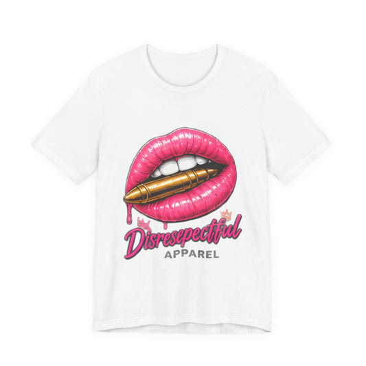 Kiss Kiss Bang Bang — Pink Lip & Bullet Graphic Tee