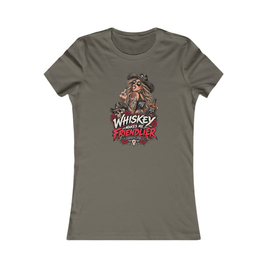 Whiskey Makes Me Friendlier — Women's Favorite Graphic Tee