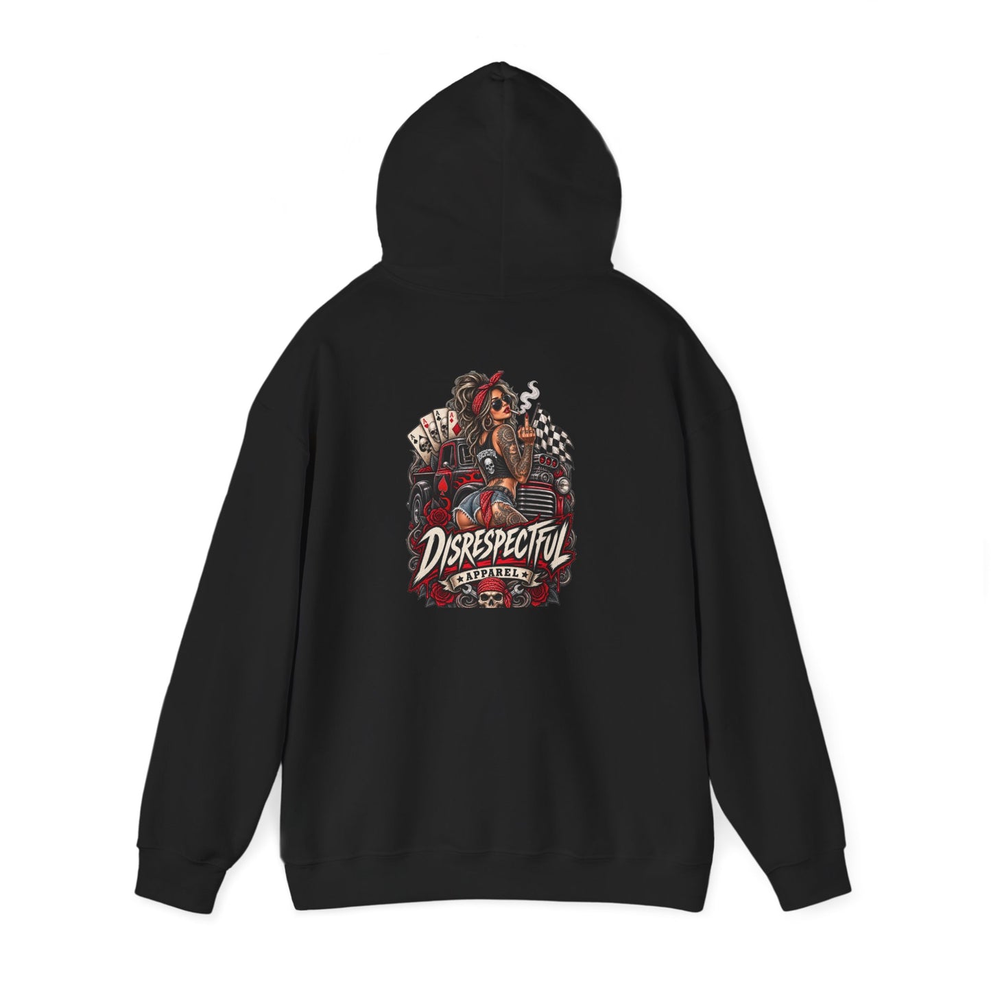 Pin-Up Racing — Back-Print Graphic Hoodie