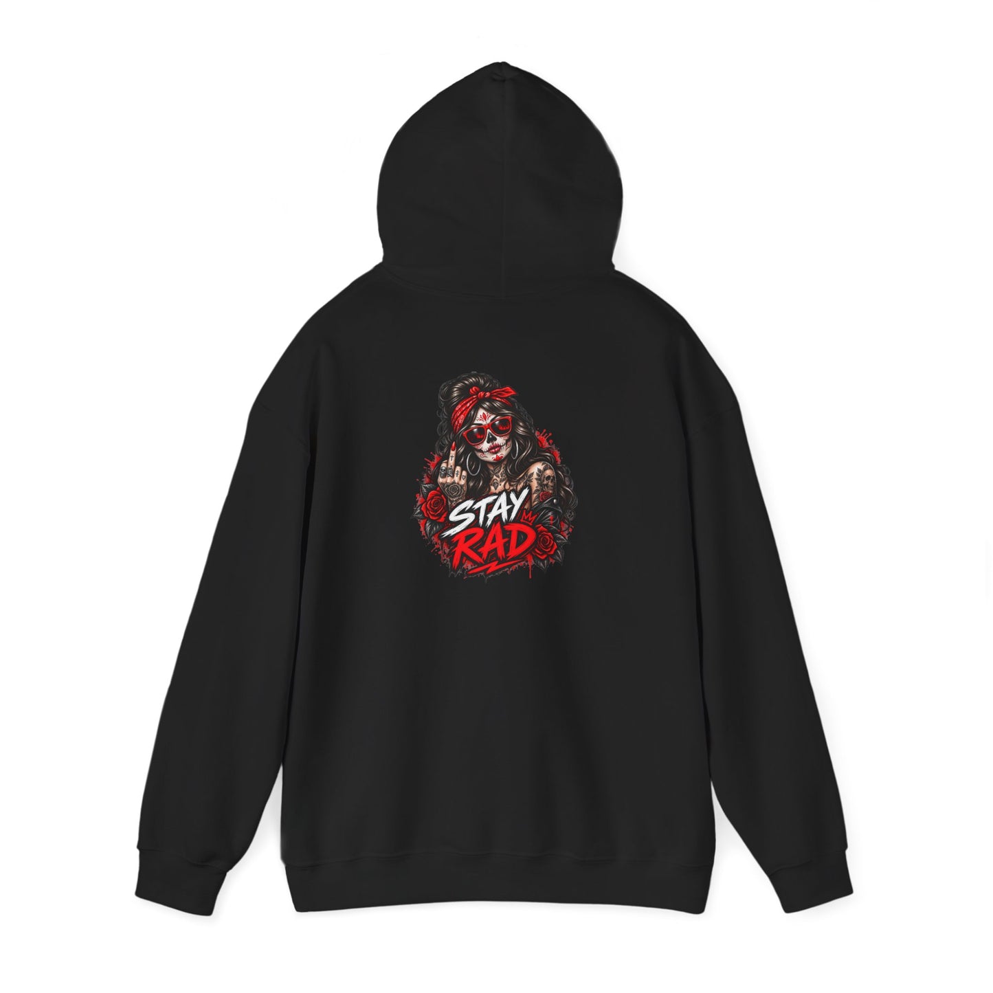 Stay Rad Skull Girl — Back-Print Graphic Hoodie