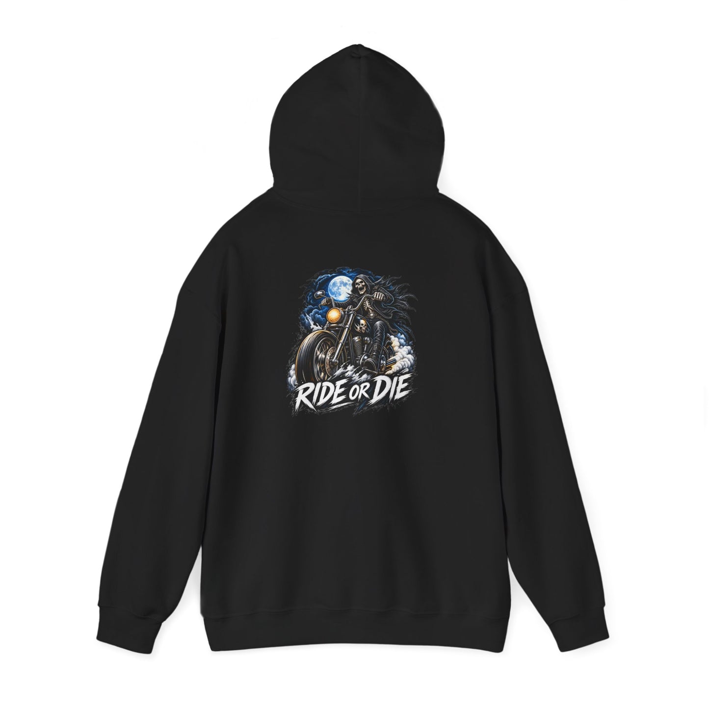 Ride or Die Motorcycle — Back-Print Graphic Hoodie