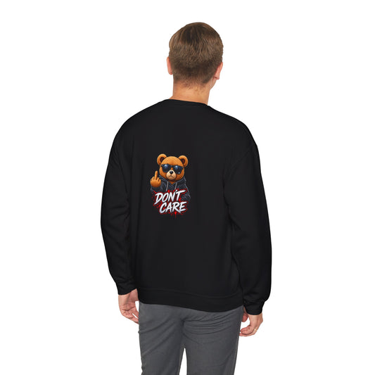 Don't Care Bear — Back-Print Graphic Crewneck