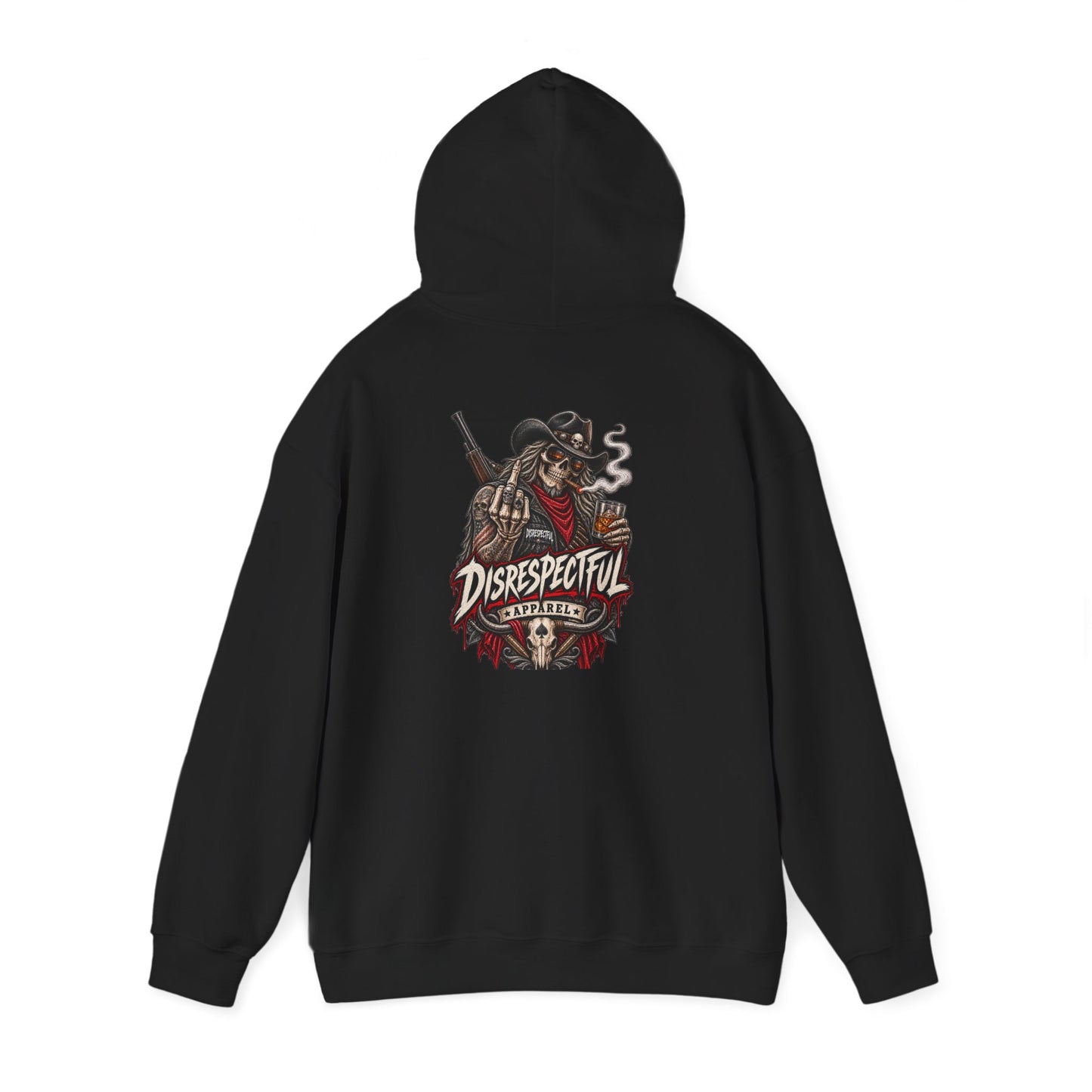 Cowboy Skeleton — Back-Print Graphic Hoodie