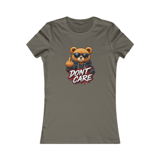 'Don't Care' Bear — Women's Favorite Graphic Tee