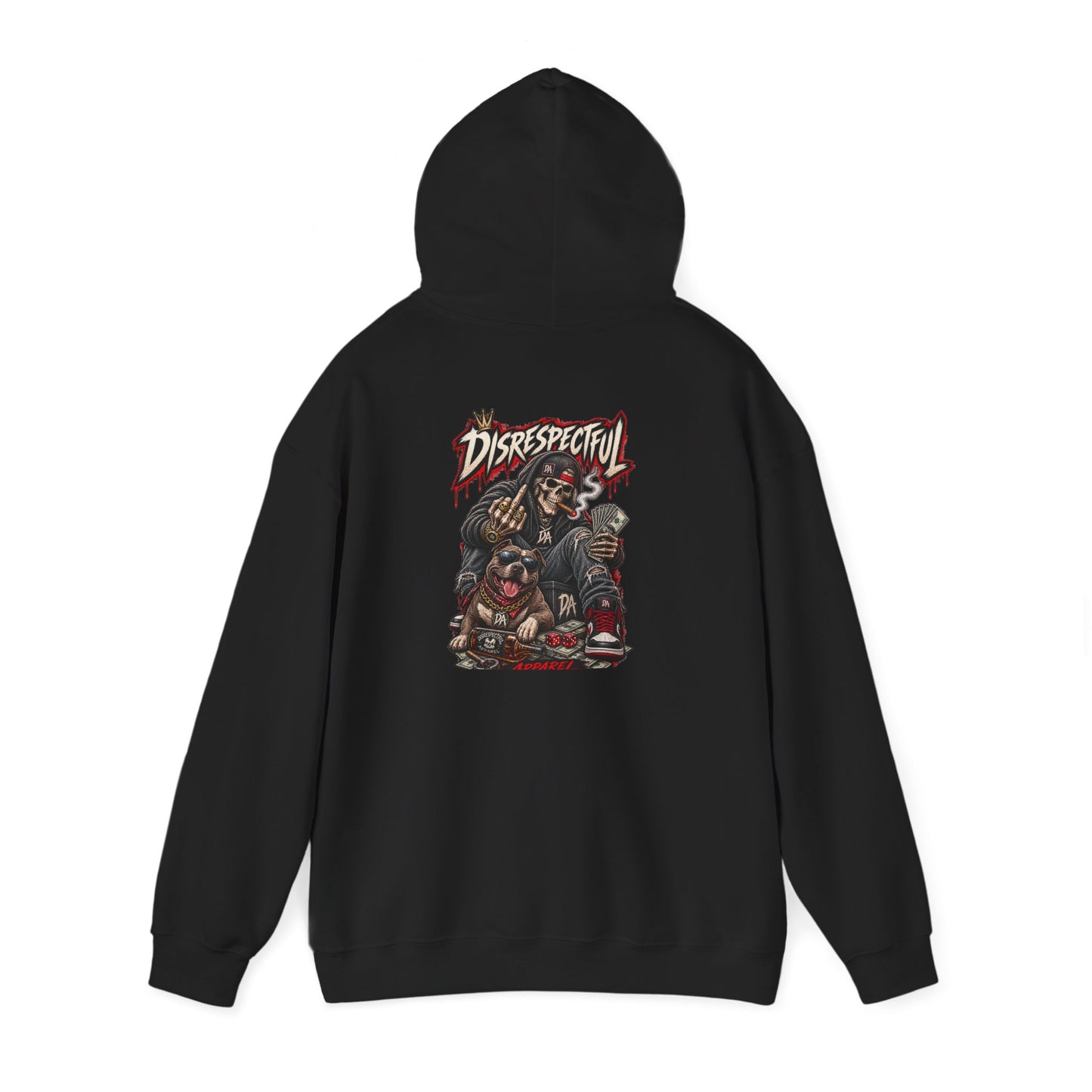 Skull & Rottweiler — Back-Print Graphic Hoodie