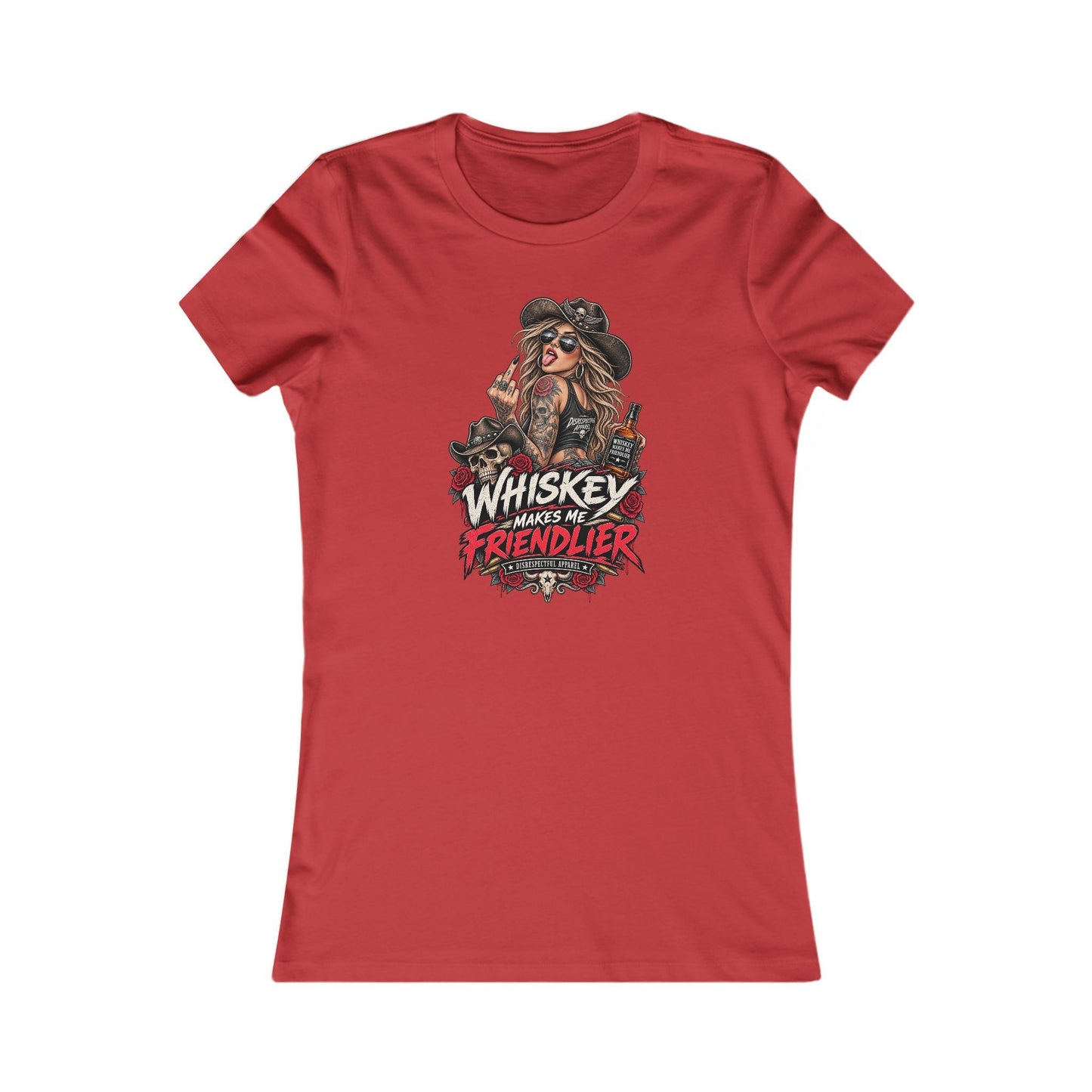 Whiskey Makes Me Friendlier — Women's Favorite Graphic Tee