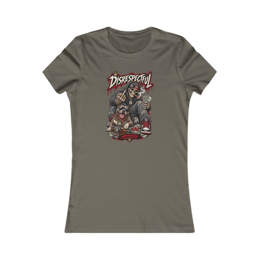 Disrespectful Skull & Rottweiler — Women's Favorite Graphic Tee
