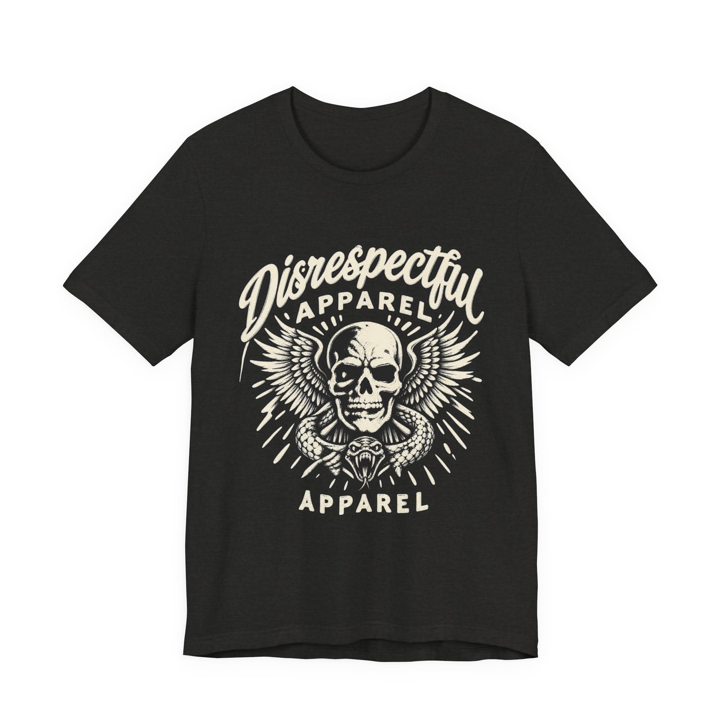 Skull & Wings Tee — "Disrespectful Apparel" Graphic T‑Shirt