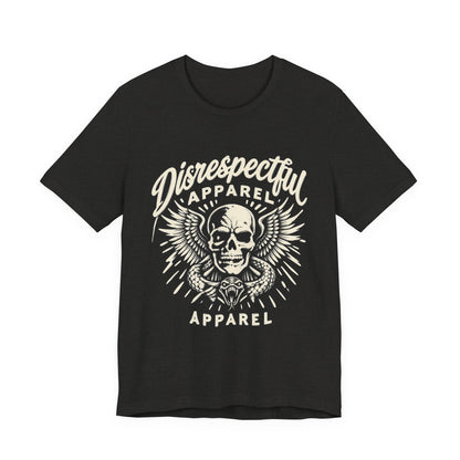 Skull & Wings Tee — "Disrespectful Apparel" Graphic T‑Shirt