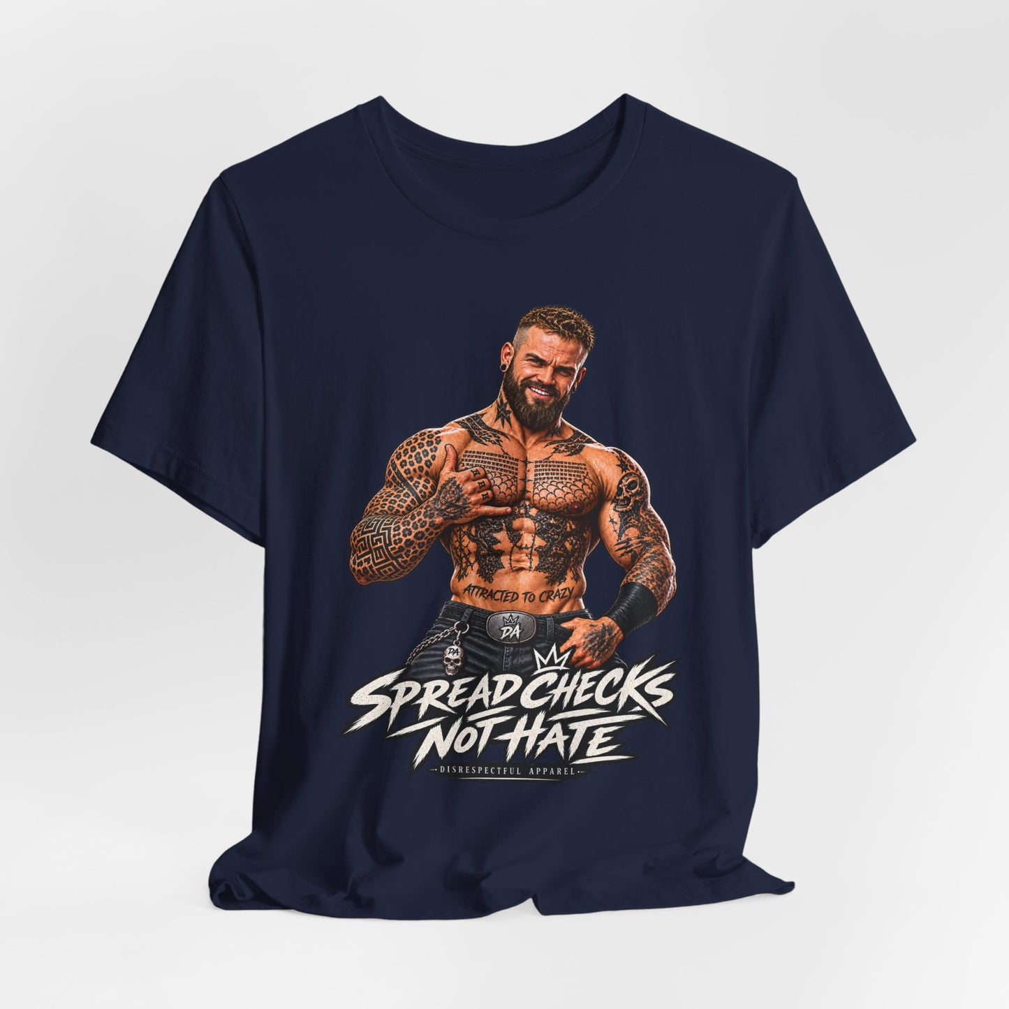 Spread Cheeks Not Hate — Tattooed Biker Graphic Tee