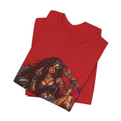 Down and Dirty — Mechanic Pin-Up Graphic Tee