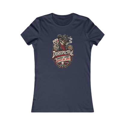 Disrespectful Skull Cowboy — Women's Favorite Graphic Tee