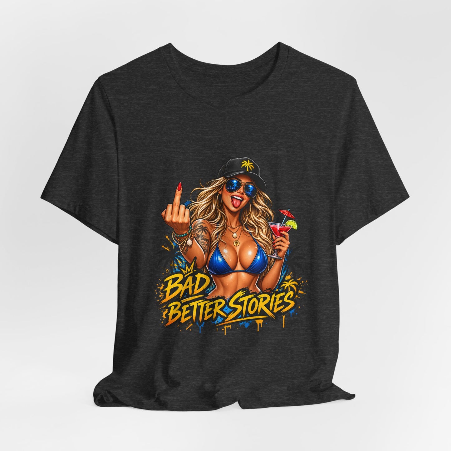 Bad Decisions, Better Stories — Beach Pinup Graphic Tee