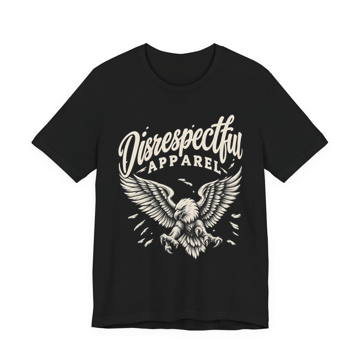 Disrespectful Apparel Eagle Graphic Tee — Vintage Script Logo T-Shirt