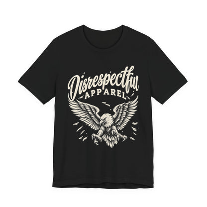 Disrespectful Apparel Eagle Graphic Tee — Vintage Script Logo T-Shirt