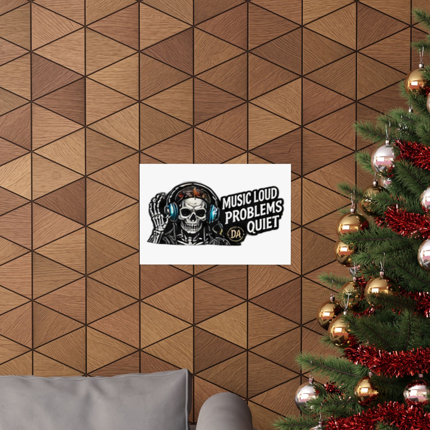 Music Loud, Problems Quiet — Horizontal Matte Poster