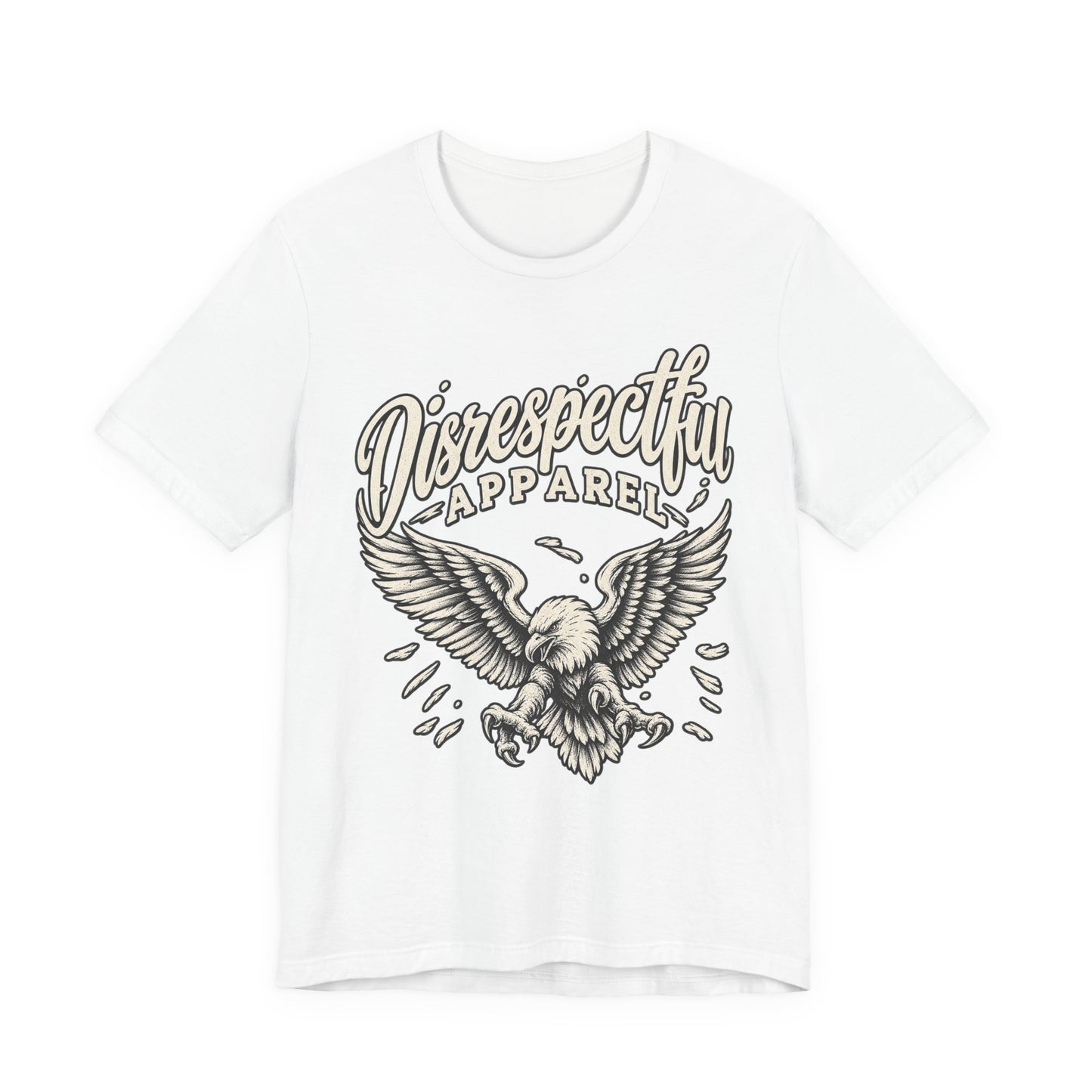 Disrespectful Apparel Eagle Graphic Tee — Vintage Script Logo T-Shirt