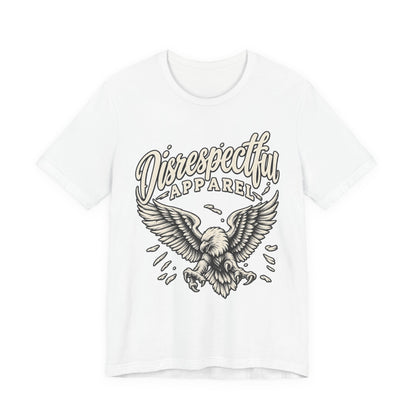 Disrespectful Apparel Eagle Graphic Tee — Vintage Script Logo T-Shirt