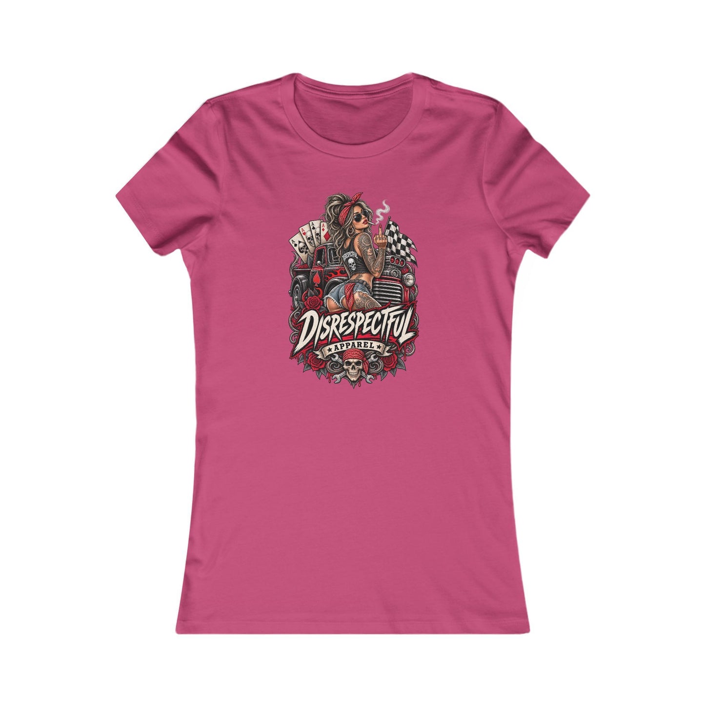 Disrespectful Apparel Pin-Up Racing — Women's Favorite Graphic Tee