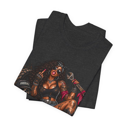 Down and Dirty — Mechanic Pin-Up Graphic Tee