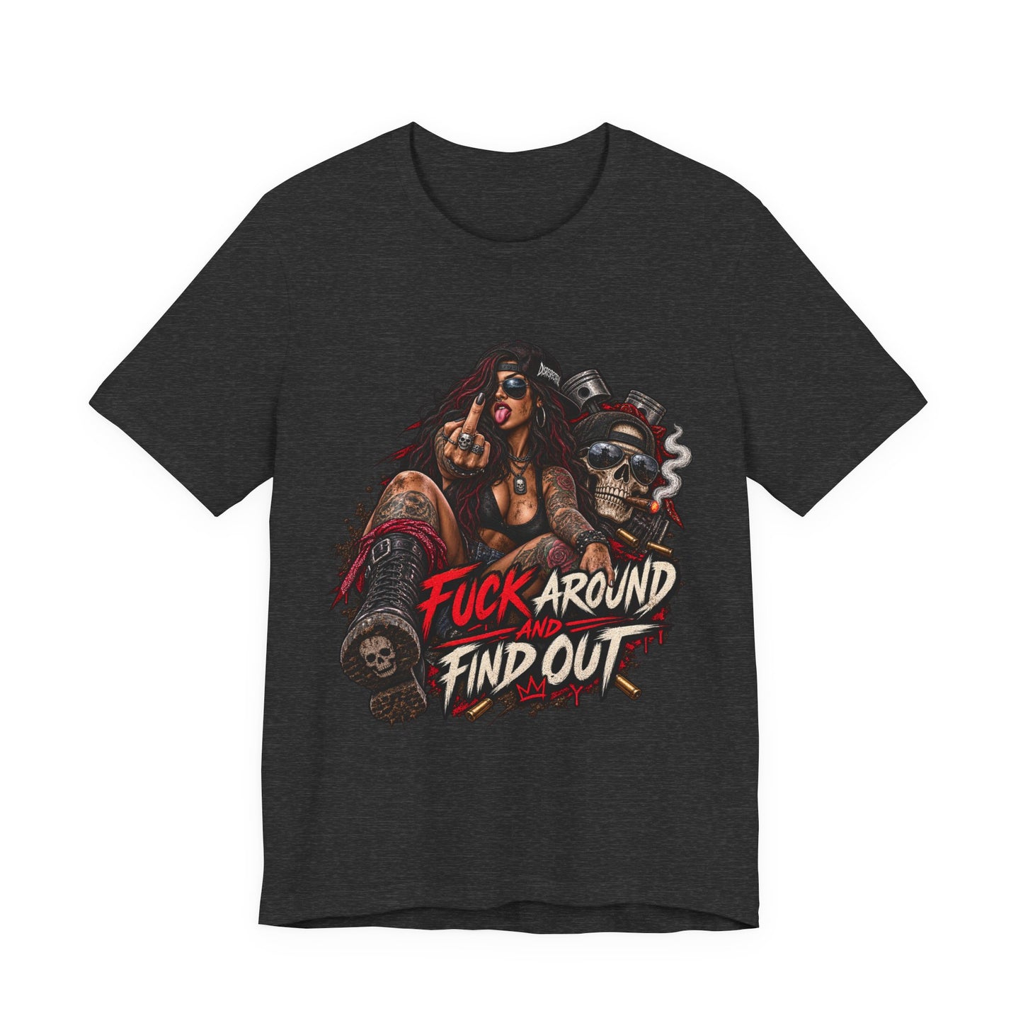 Rebel Biker Tee — “Fuck Around and Find Out” Graphic T‑Shirt