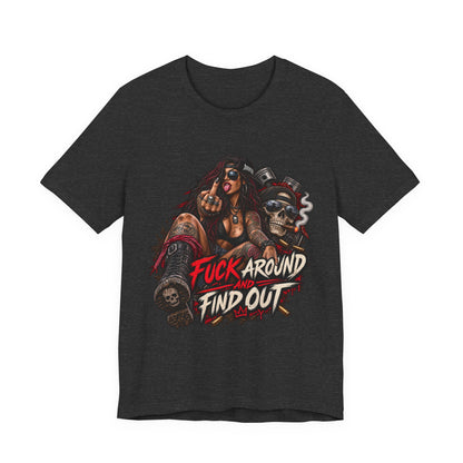 Rebel Biker Tee — “Fuck Around and Find Out” Graphic T‑Shirt