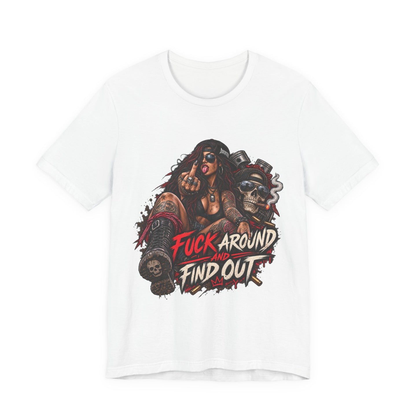 Rebel Biker Tee — “Fuck Around and Find Out” Graphic T‑Shirt