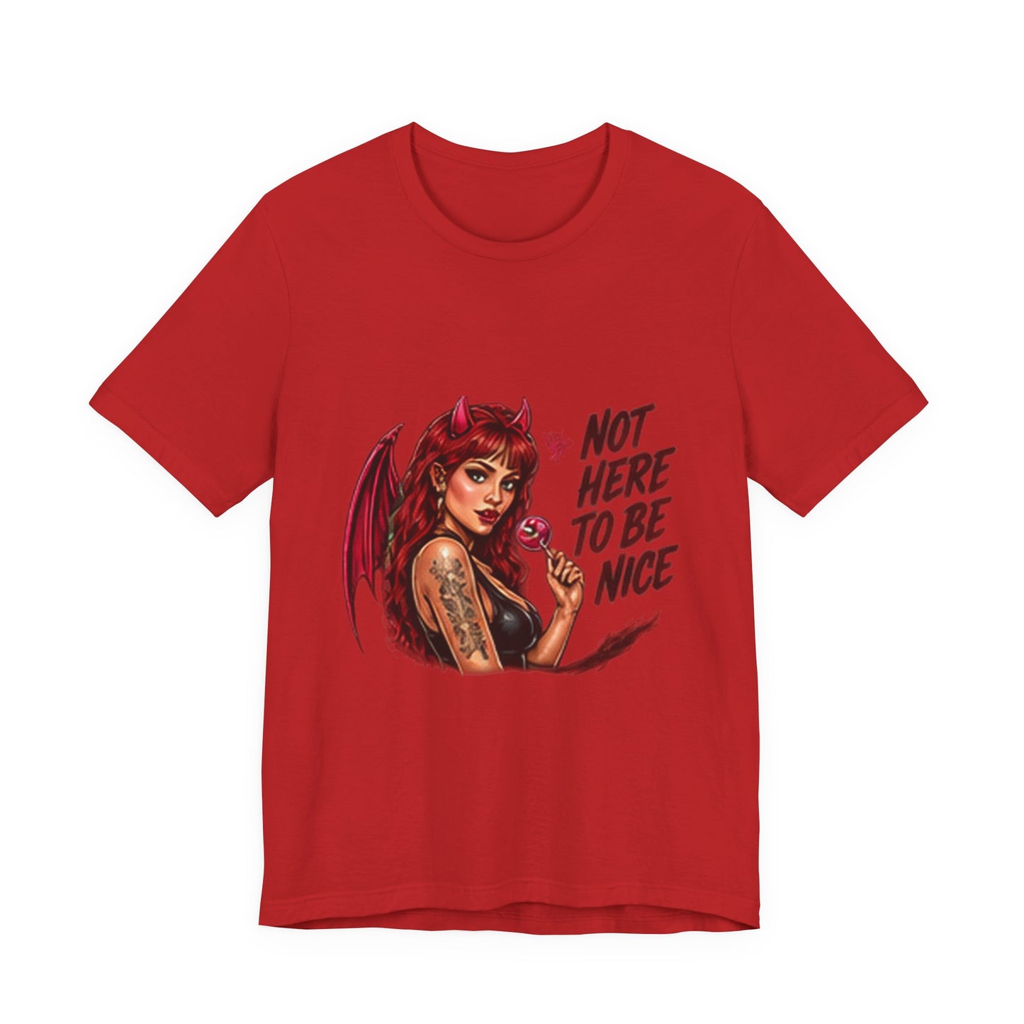 Not Here To Be Nice Devil Girl Tee