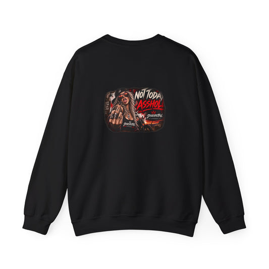 Not Today, Asshole — Rocker — Back-Print Graphic Crewneck