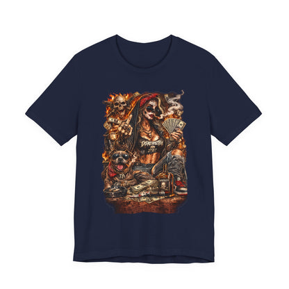 Skull Gambler Graphic Tee — Grim Reaper Poker Night T-Shirt