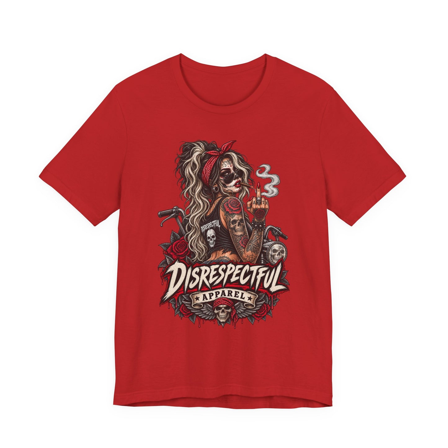 Disrespectful Apparel Skull Pin-Up Tee