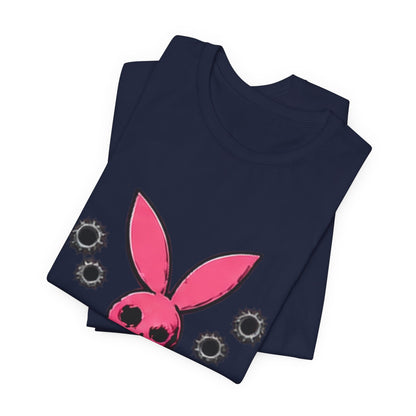 Skull Bunny Tee — Pink Graphic Tee