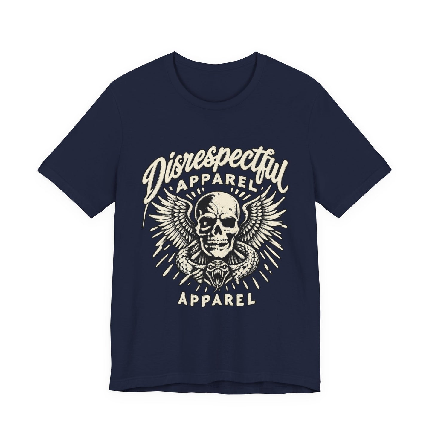 Skull & Wings Tee — "Disrespectful Apparel" Graphic T‑Shirt