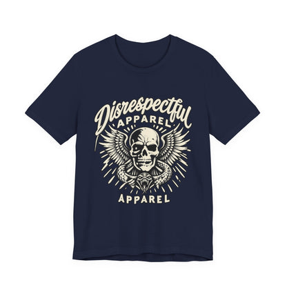 Skull & Wings Tee — "Disrespectful Apparel" Graphic T‑Shirt