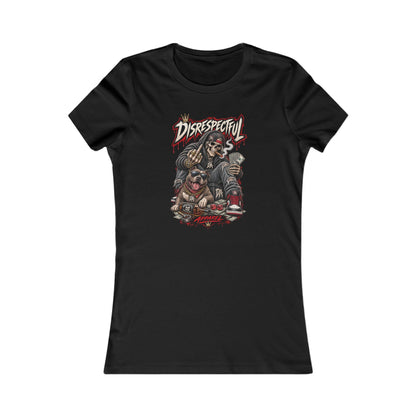 Disrespectful Skull & Rottweiler — Women's Favorite Graphic Tee