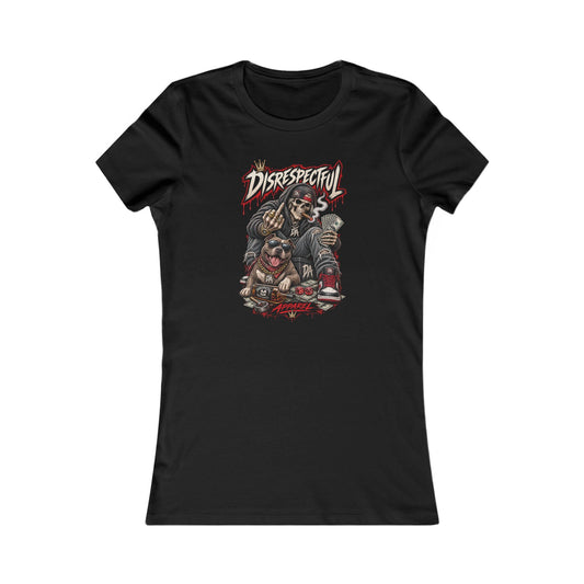 Disrespectful Skull & Rottweiler — Women's Favorite Graphic Tee