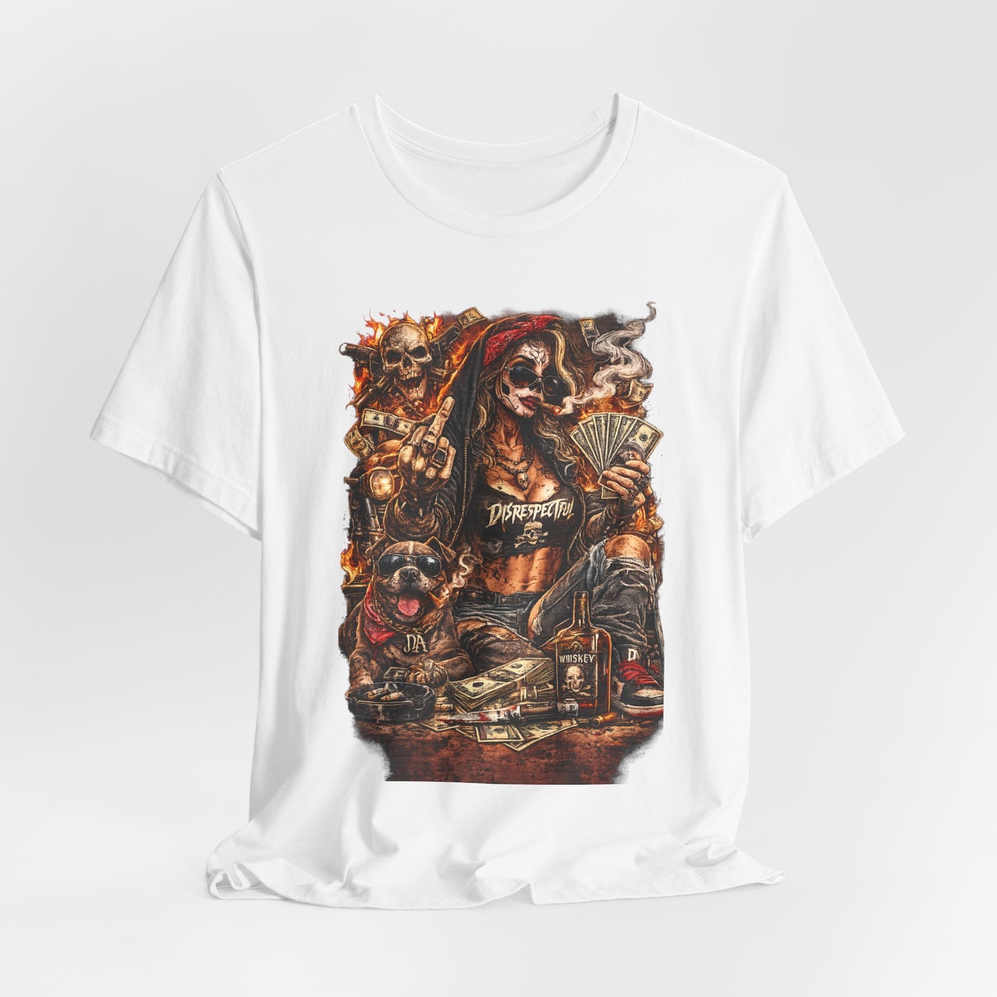 Skull Gambler Graphic Tee — Grim Reaper Poker Night T-Shirt