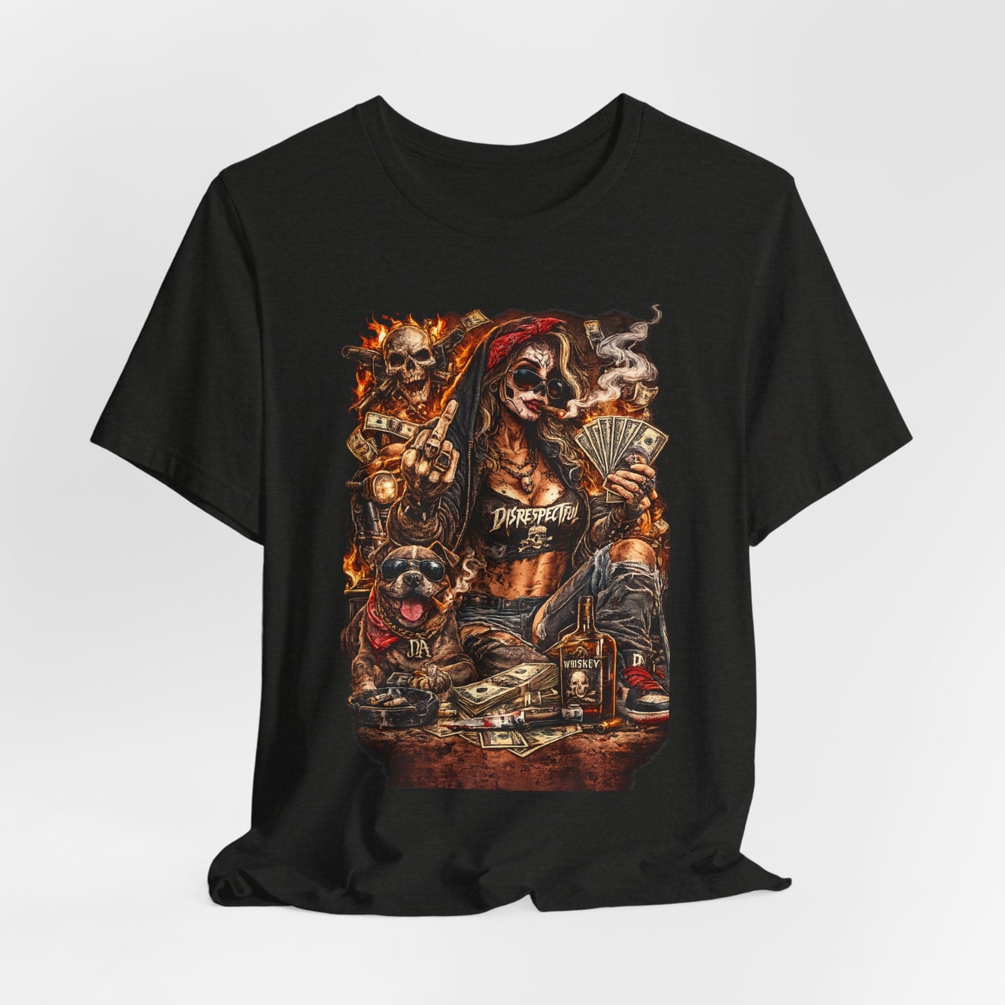 Skull Gambler Graphic Tee — Grim Reaper Poker Night T-Shirt