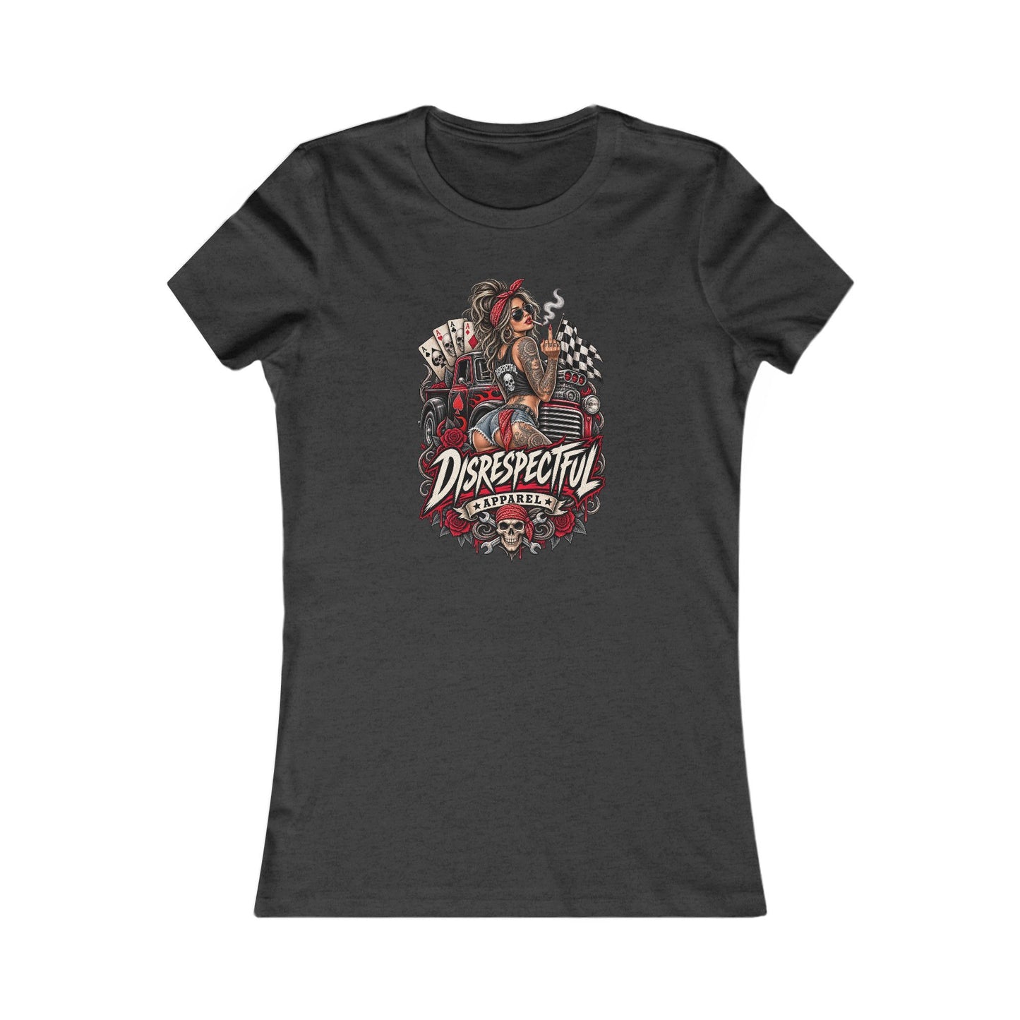 Disrespectful Apparel Pin-Up Racing — Women's Favorite Graphic Tee