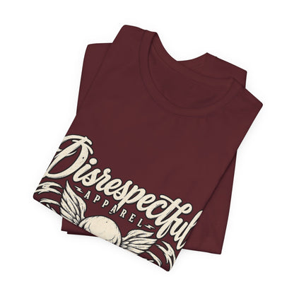 Disrespectful Apparel Skull Tee - Vintage Winged Skull Graphic Shirt