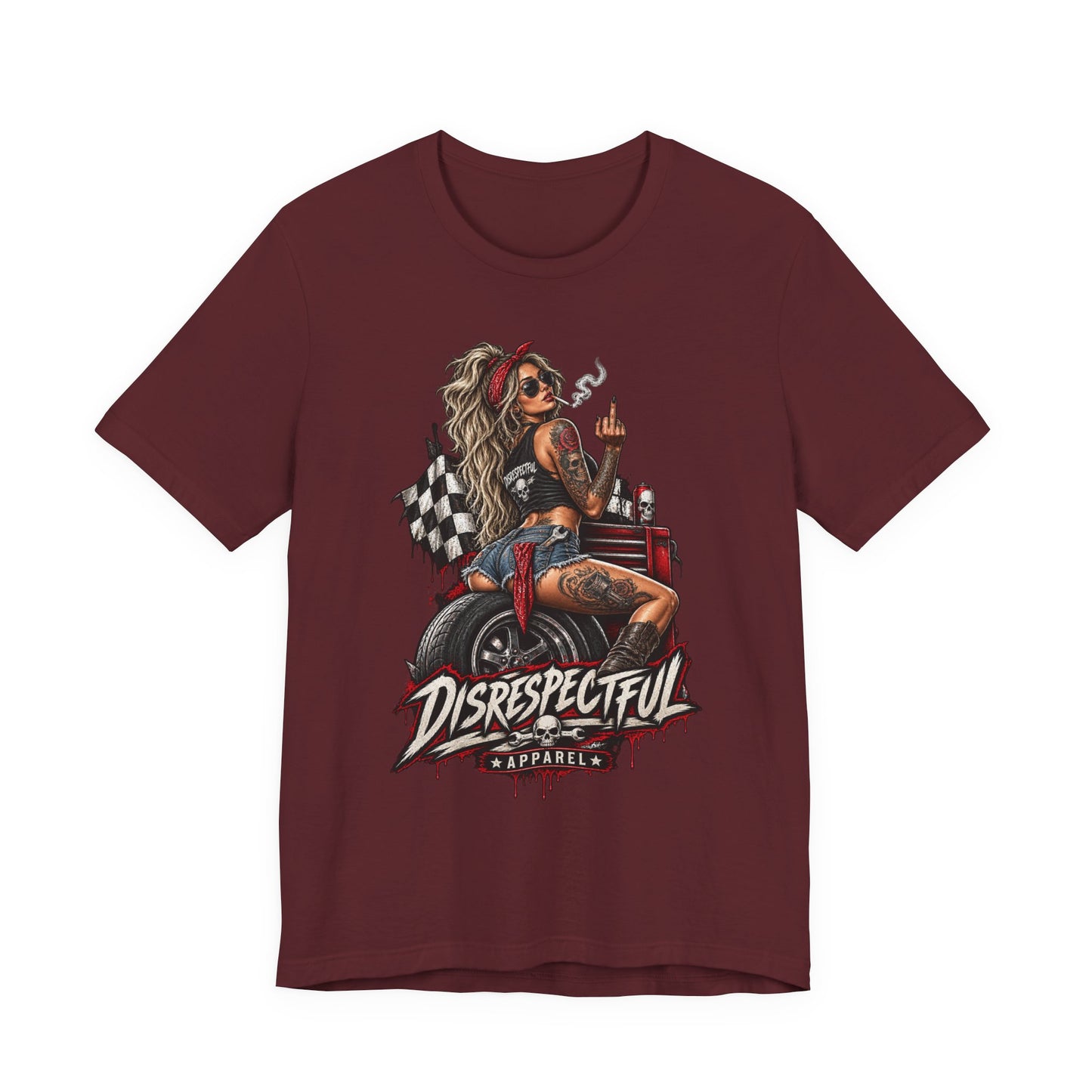 Disrespectful Apparel Biker Girl Graphic Tee