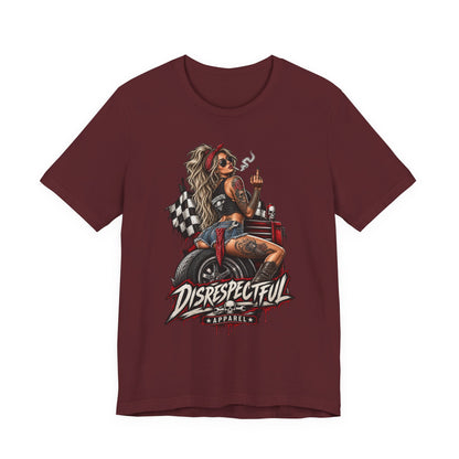 Disrespectful Apparel Biker Girl Graphic Tee