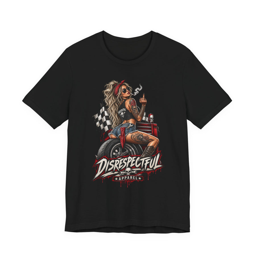Disrespectful Apparel Biker Girl Graphic Tee
