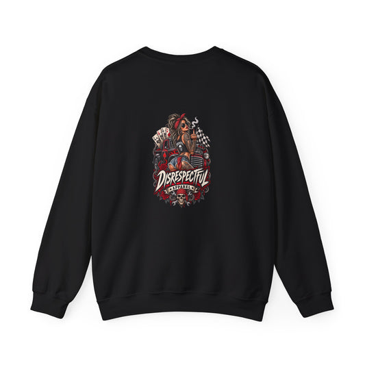 Pin-Up Racing — Back-Print Graphic Crewneck