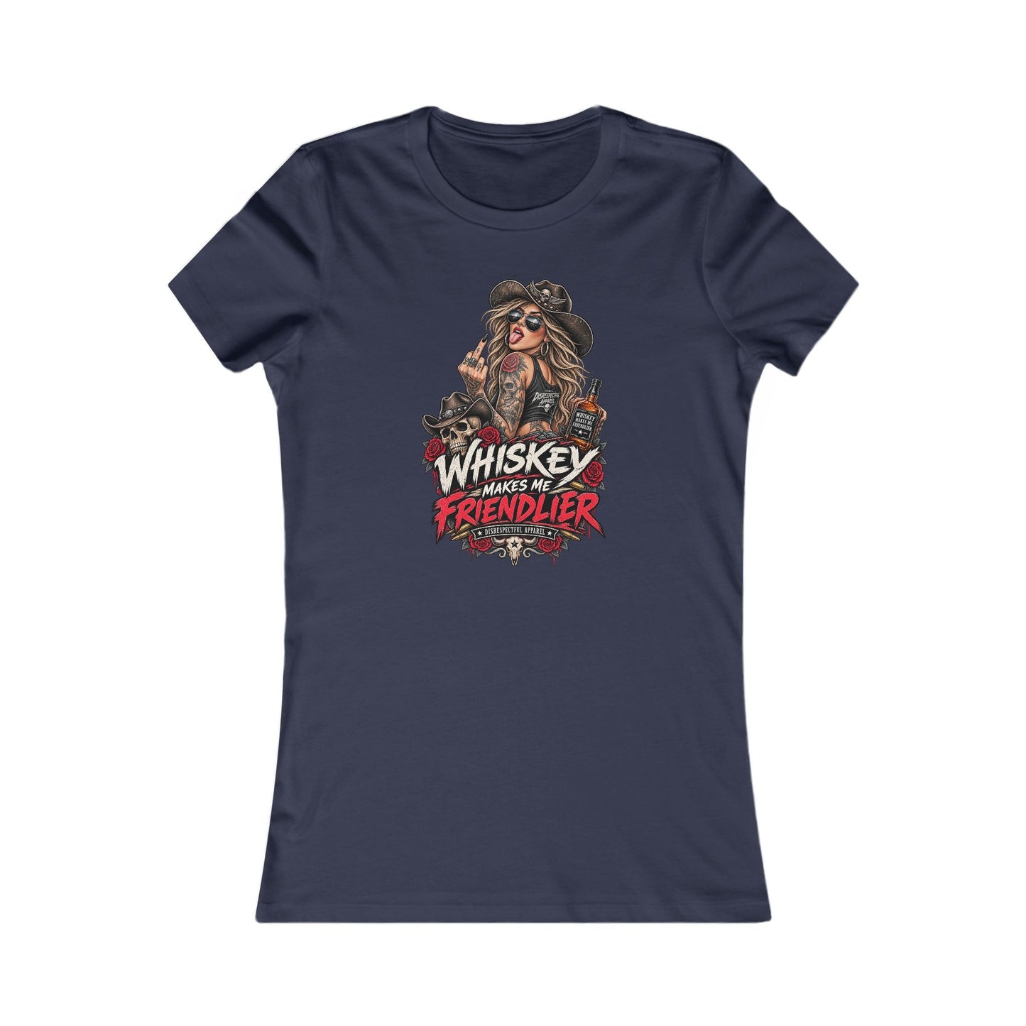 Whiskey Makes Me Friendlier — Women's Favorite Graphic Tee