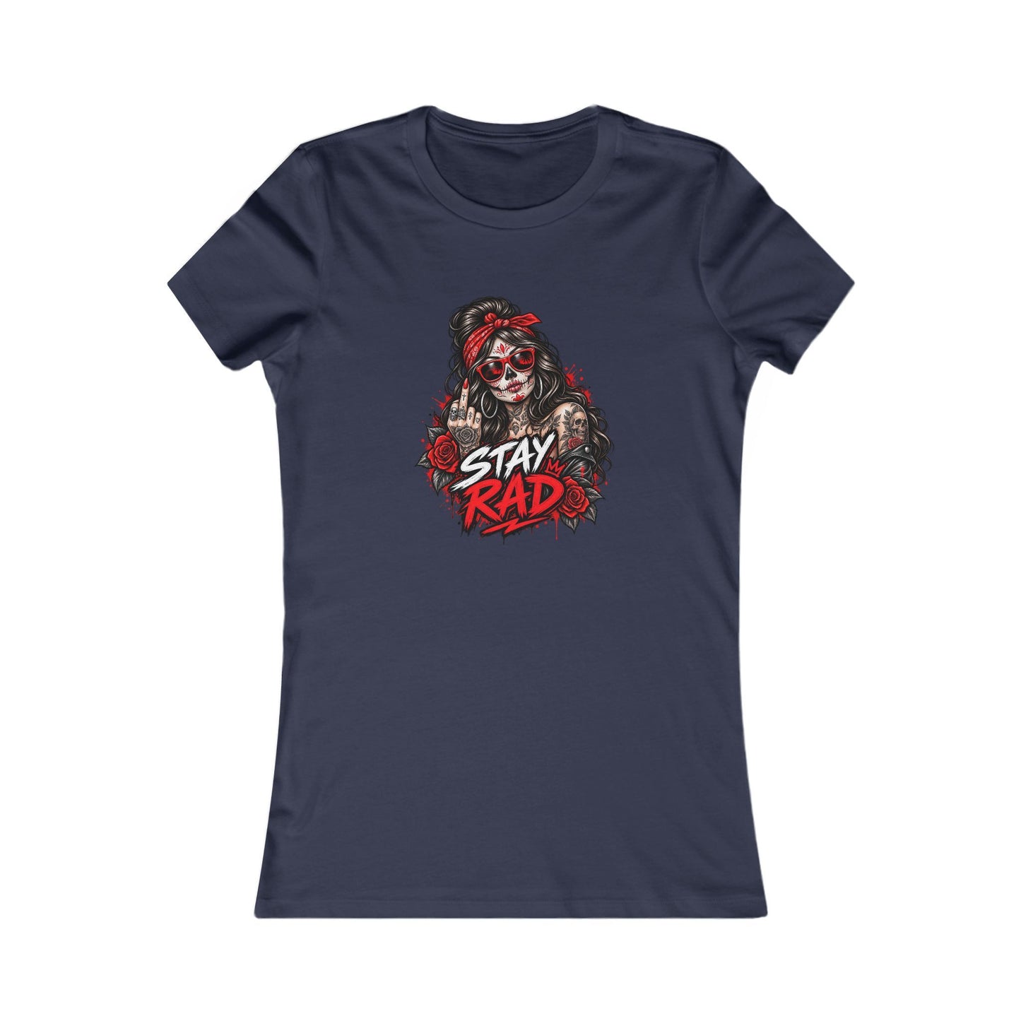 Stay Rad Skull Girl — Women's Favorite Graphic Tee