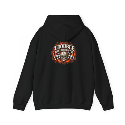 Trouble Looks Good On You — Back-Print Graphic Hoodie