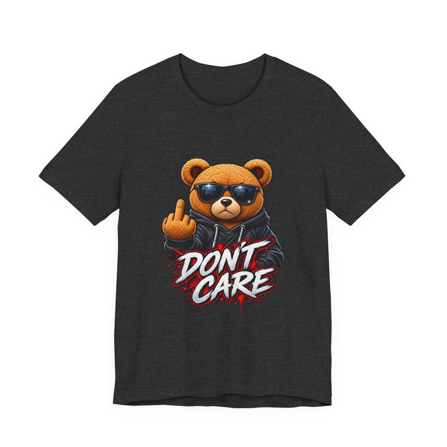 T-Shirt — 'Don't Care' Bear Graphic Tee