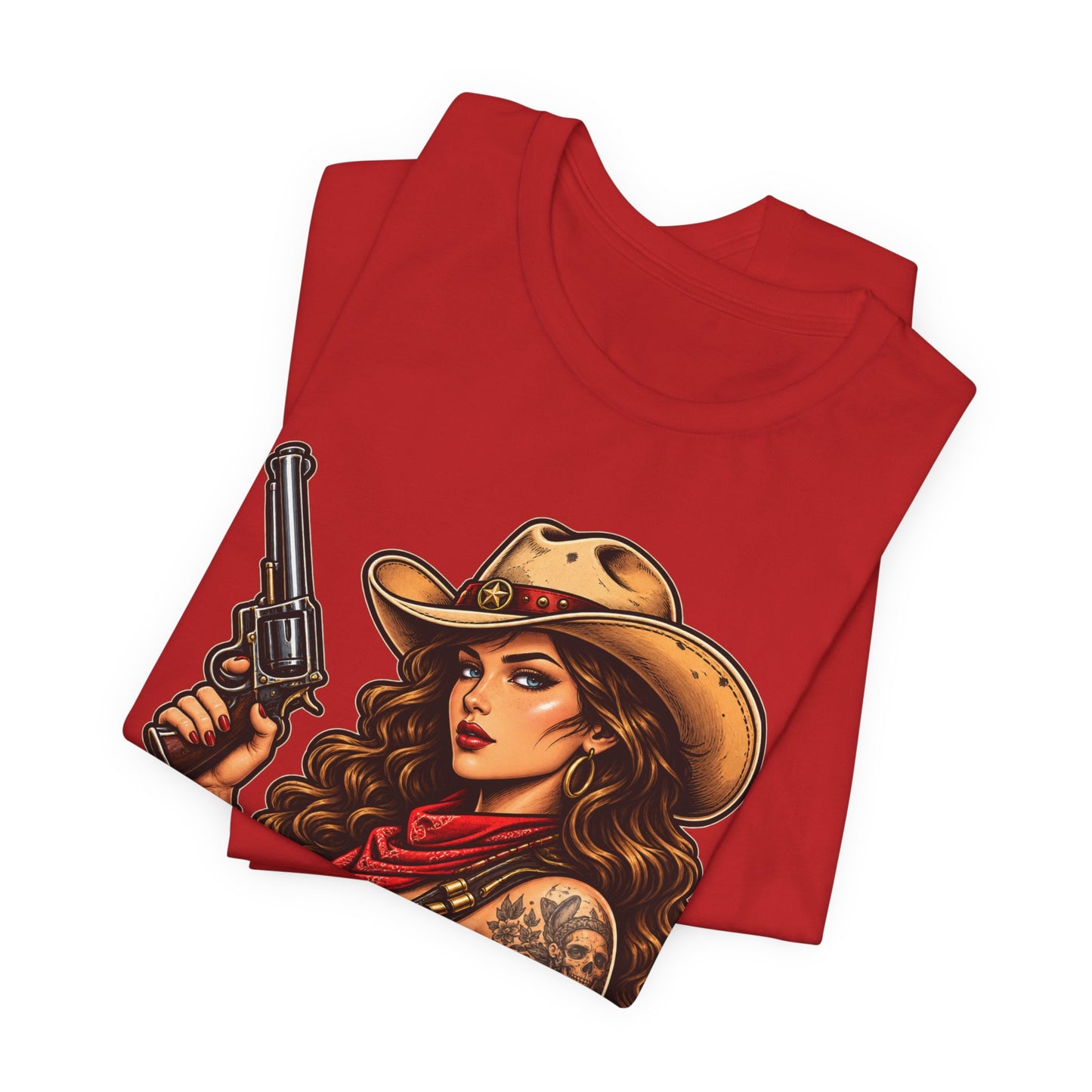 Cowgirl Graphic Tee - "I'm Your Huckleberry" Retro Western Tee