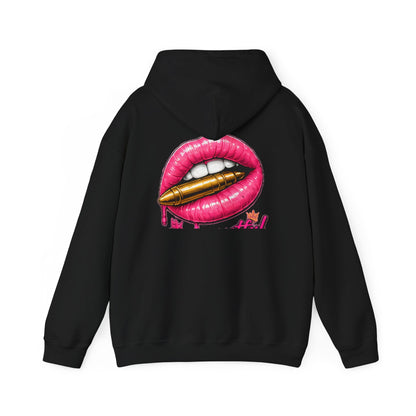 Kiss Kiss Bang Bang — Back-Print Graphic Hoodie